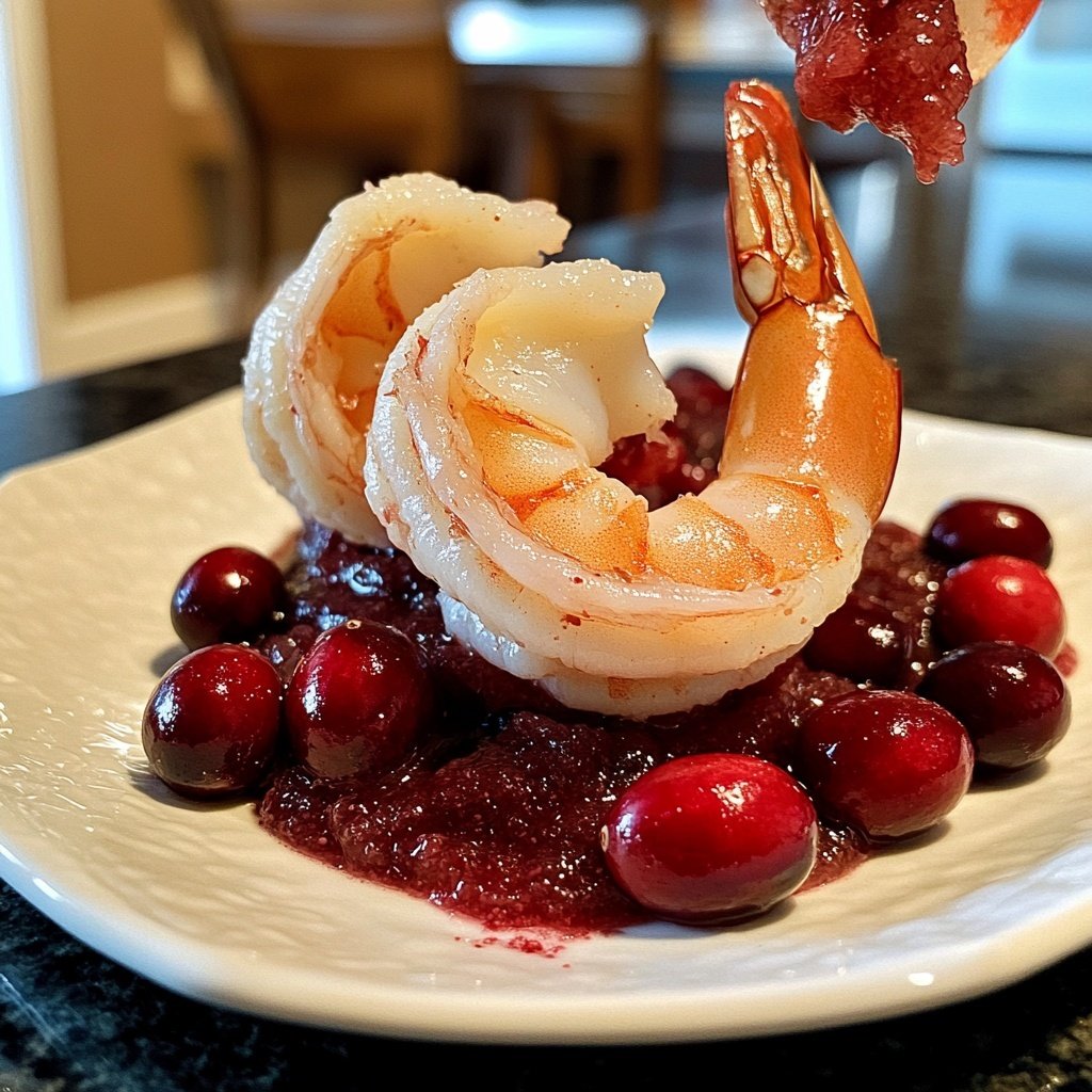 Geröstete Garnelen Preiselbeeren Cocktail Sauce