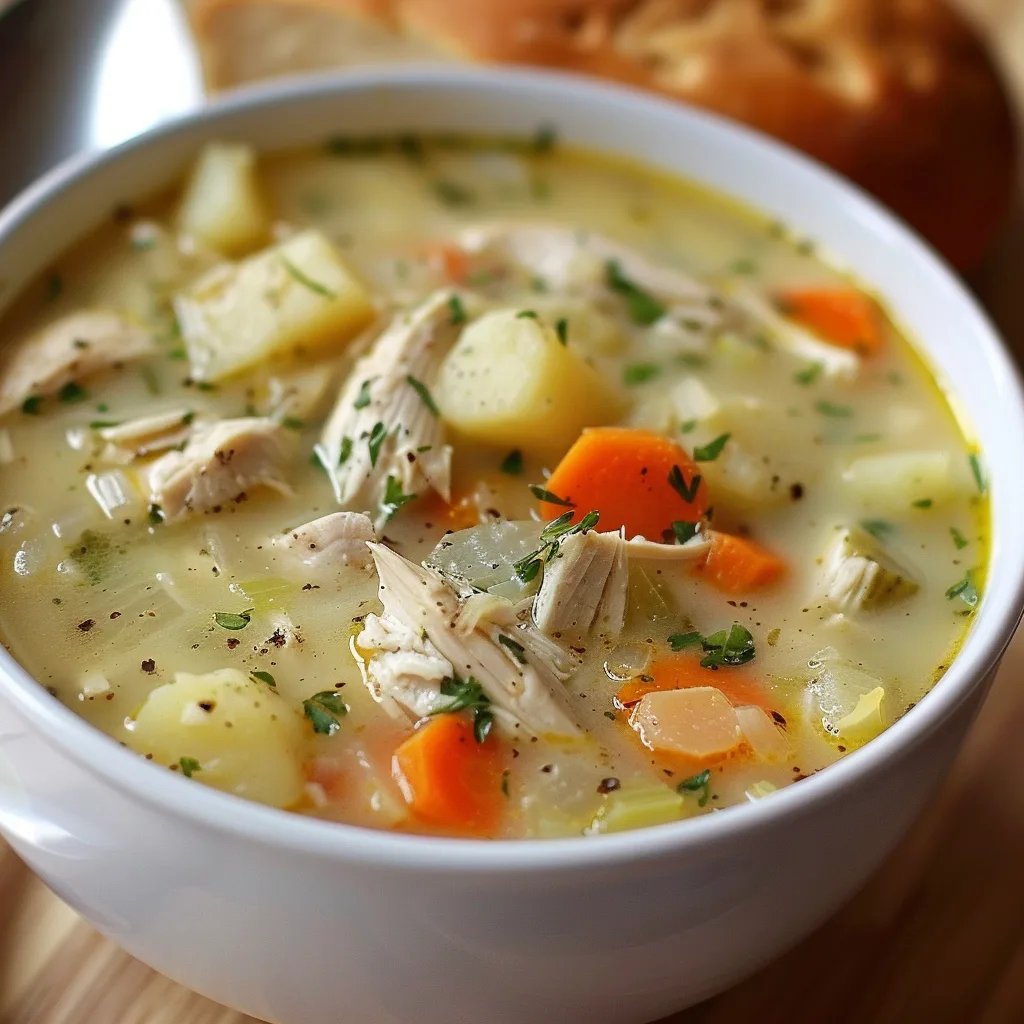 Herzhafte Hühner-Kartoffelsuppe