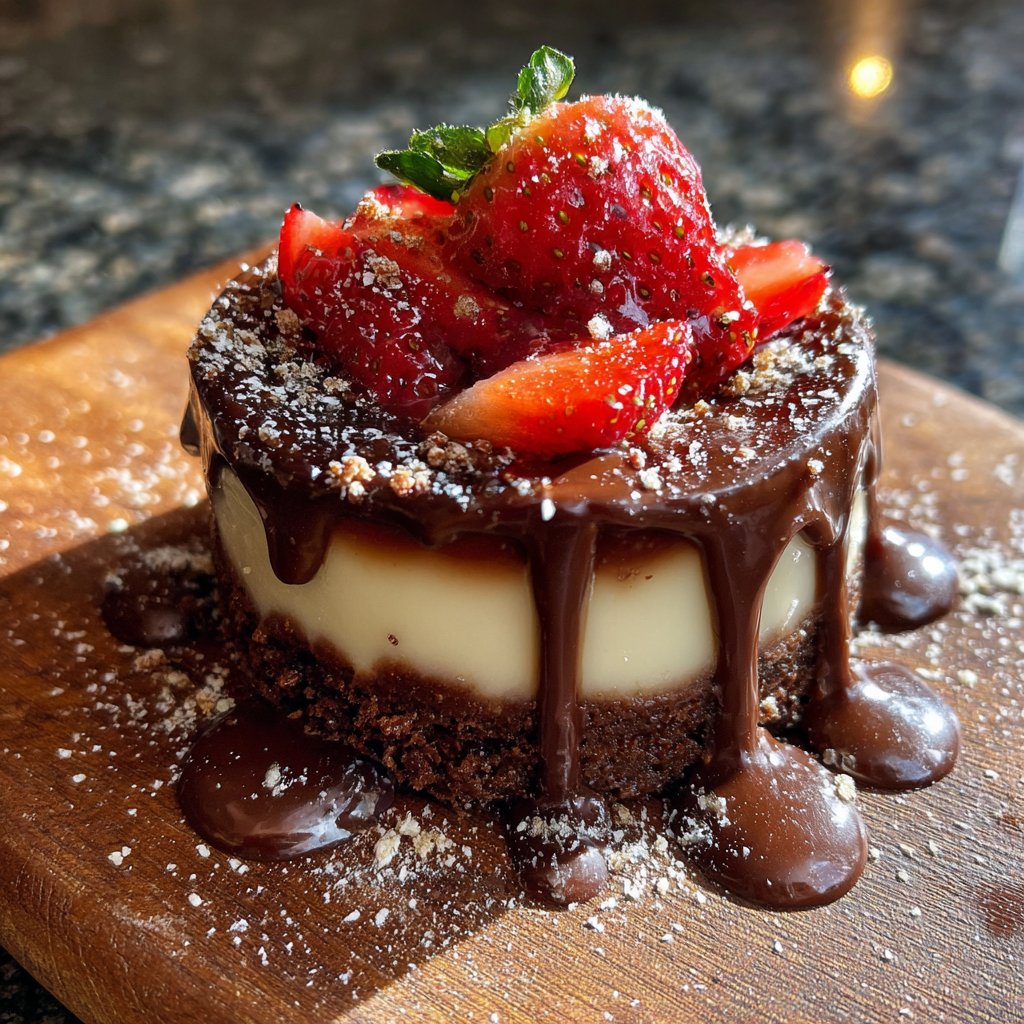 Schokoladen-Erdbeer-Pudding