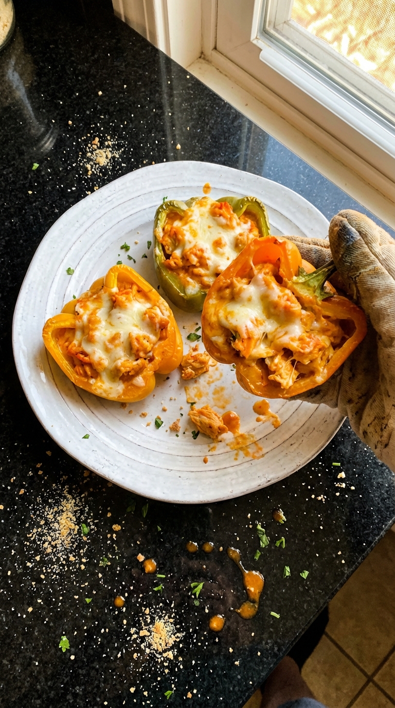 Scharfe Buffalo Hähnchen Gefüllte Paprika​