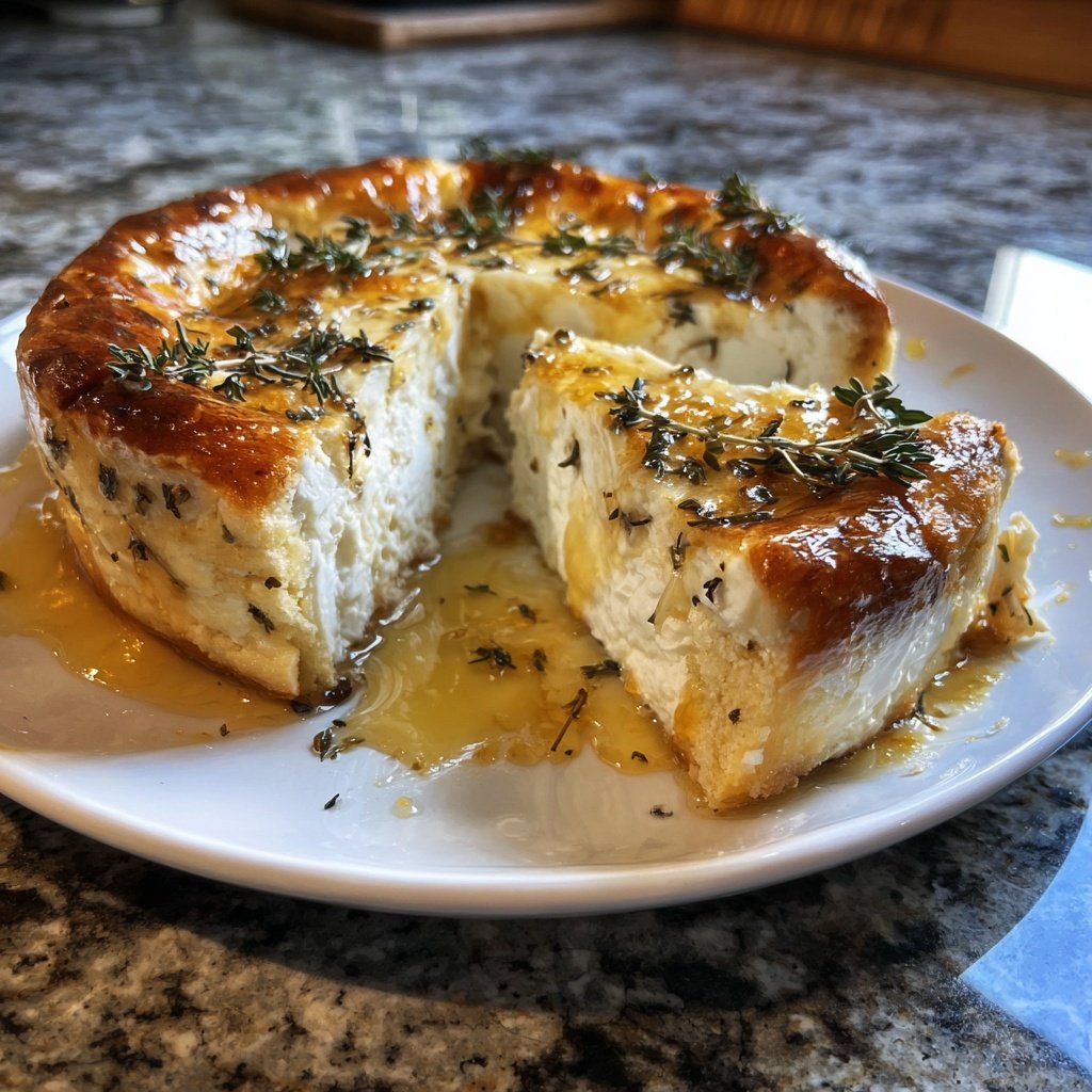 Ziegenkäse Kuchen Honig Thymian