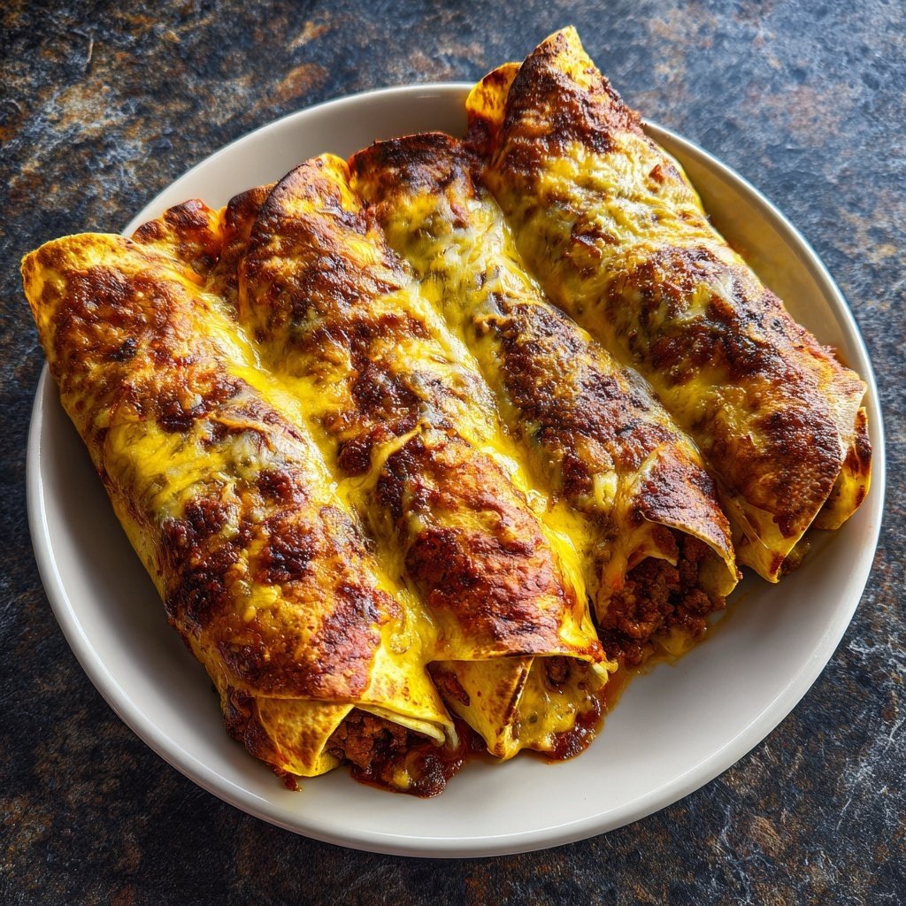 Rindfleisch Pfannen Enchiladas