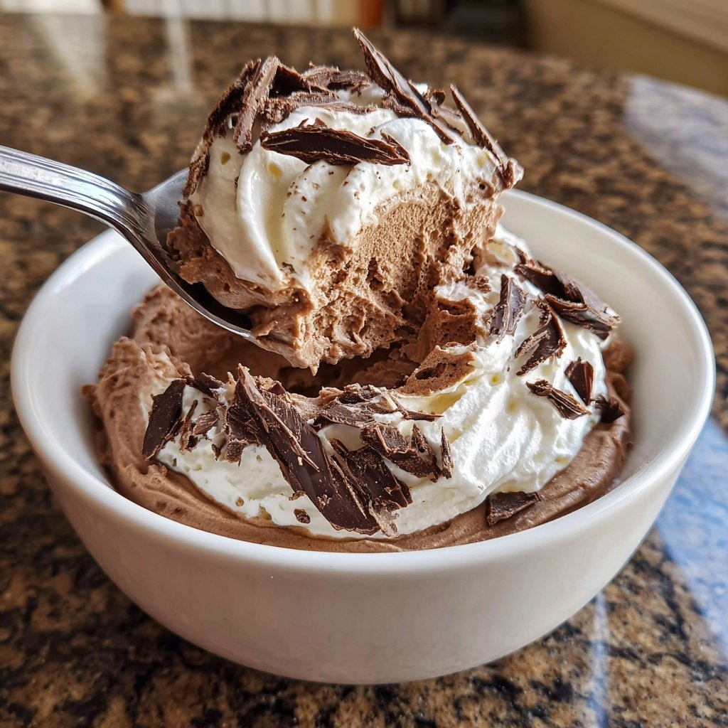 Schokoladenmousse mit Schlagsahne