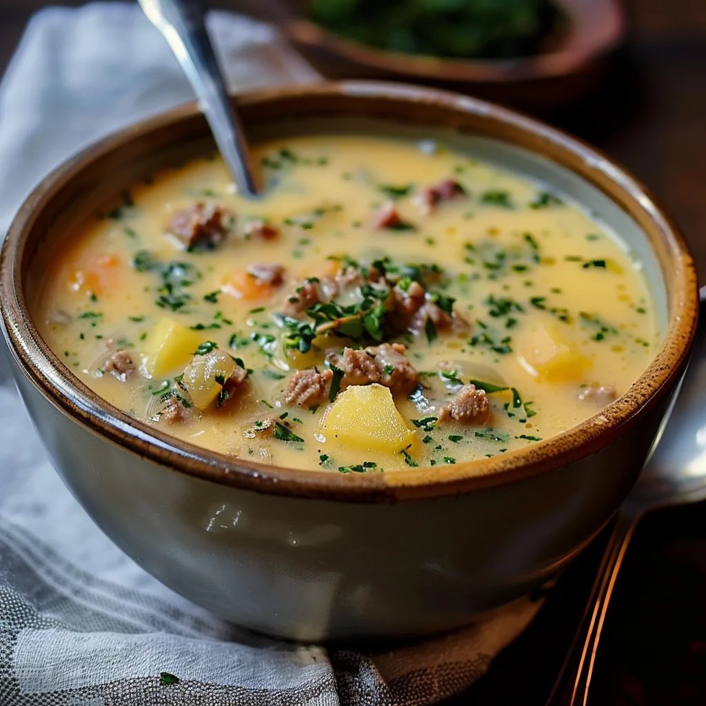 Zuppa Toscana - Cremige Wurst-Kartoffel-Suppe in 40 Min!