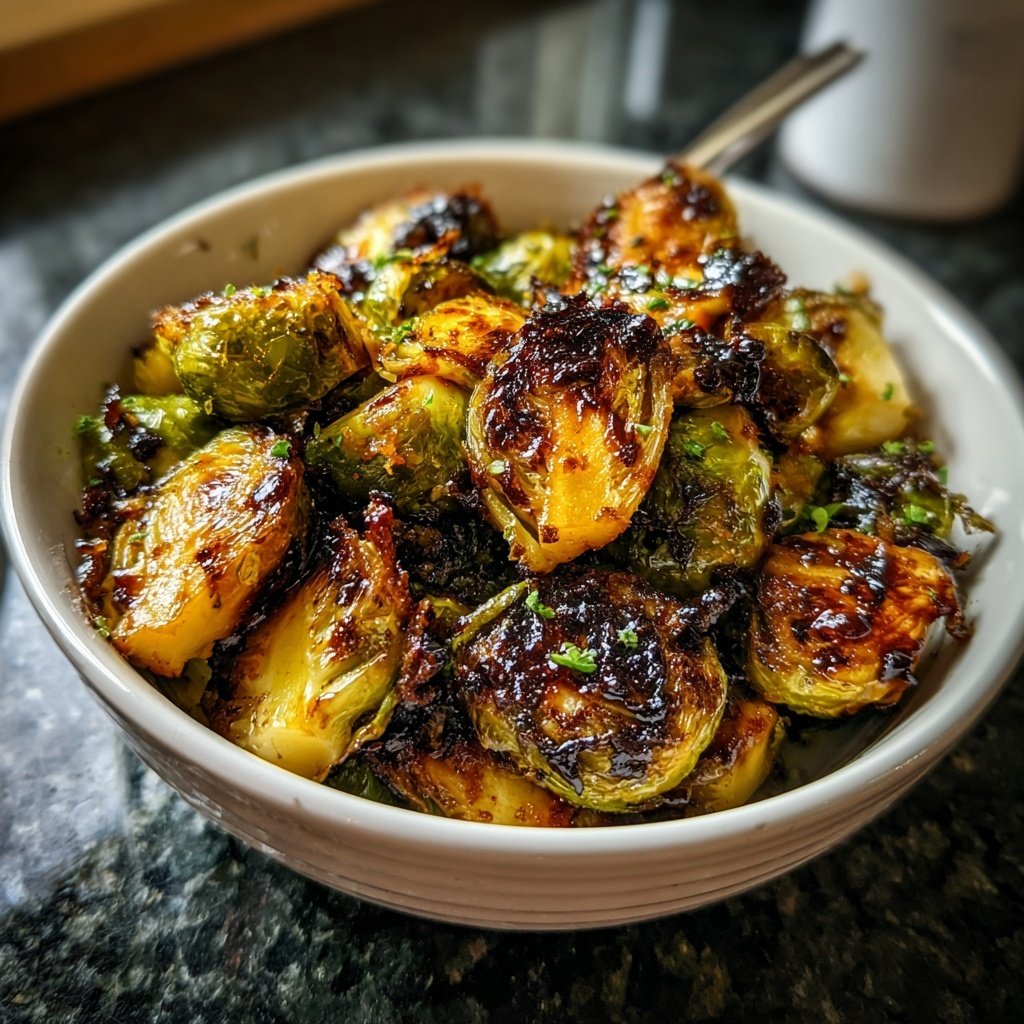 Rosenkohl mit Balsamico aus dem Ofen