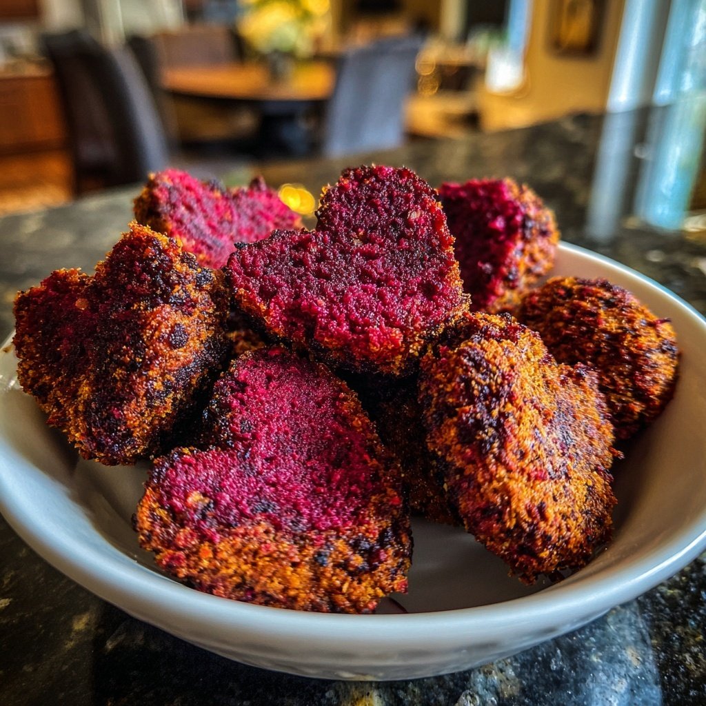 Rote Bete Falafel herzförmig
