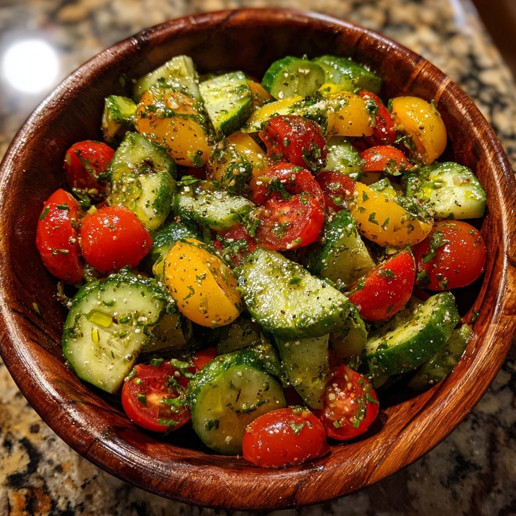 Erfrischender Gurken-Salat Splash