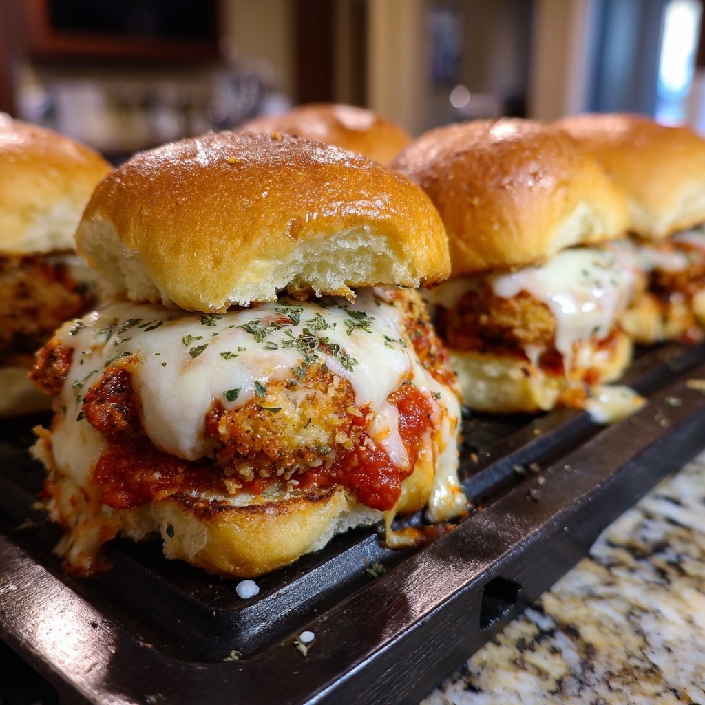 Knusprige Chicken Parmesan Sliders