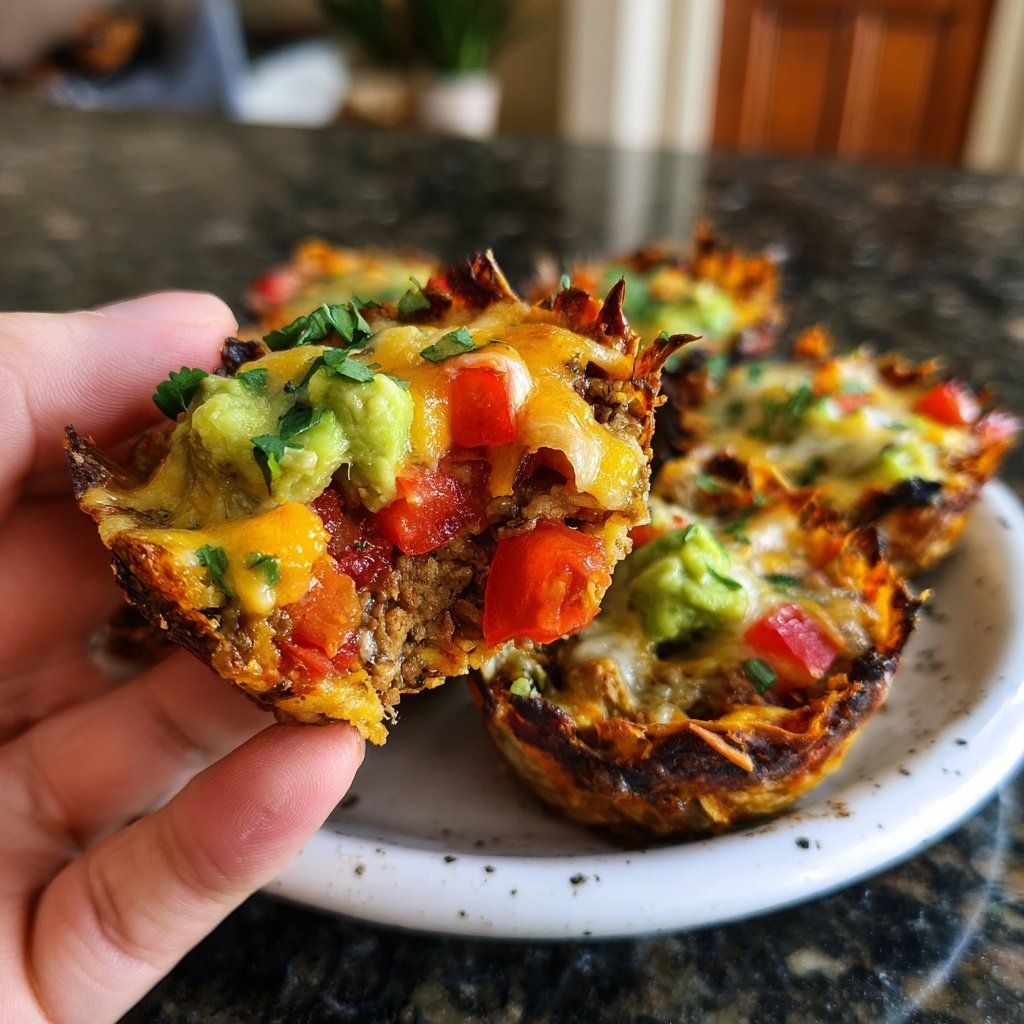 Mini Taco Cups mit Avocado