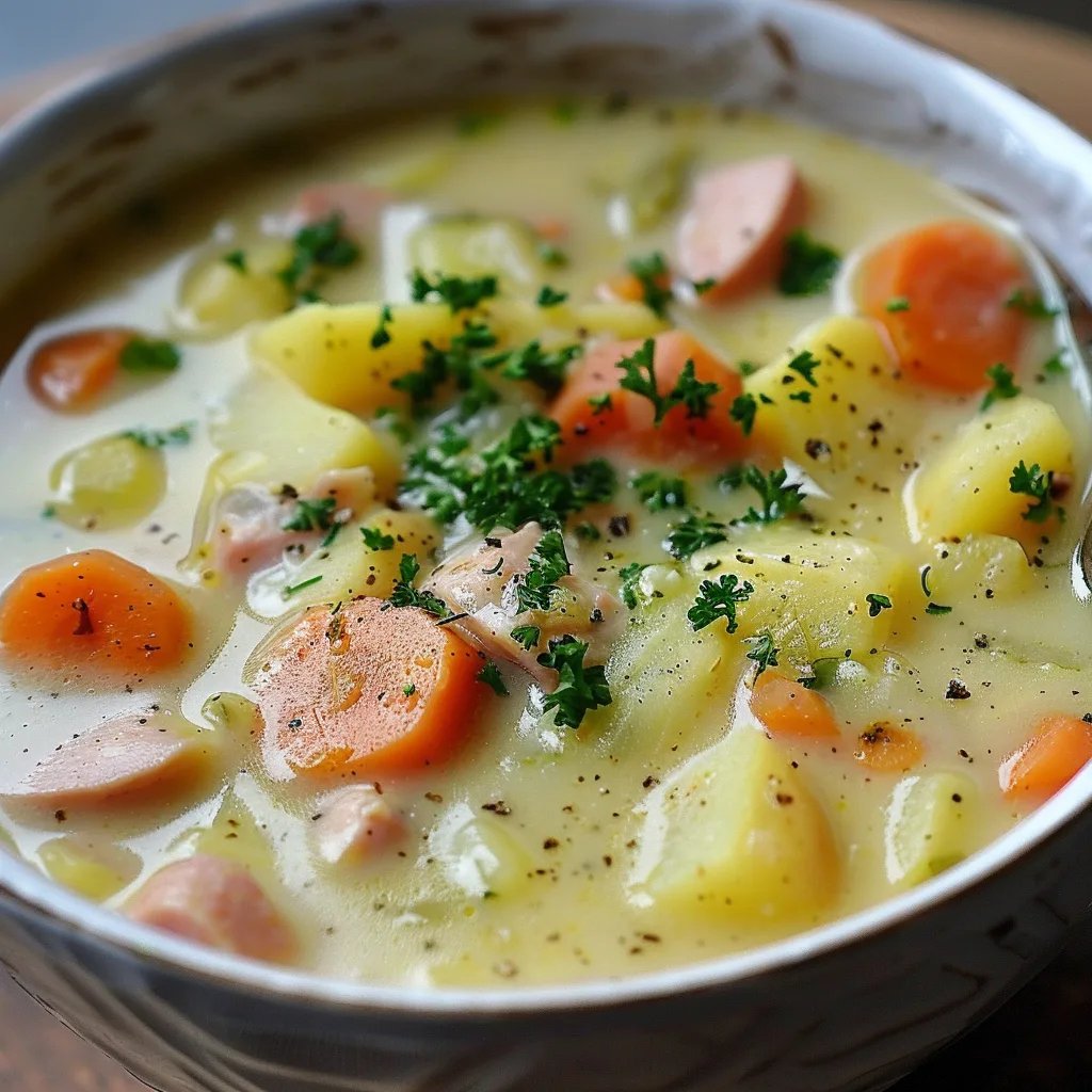 Kartoffelsuppe mit Würstchen