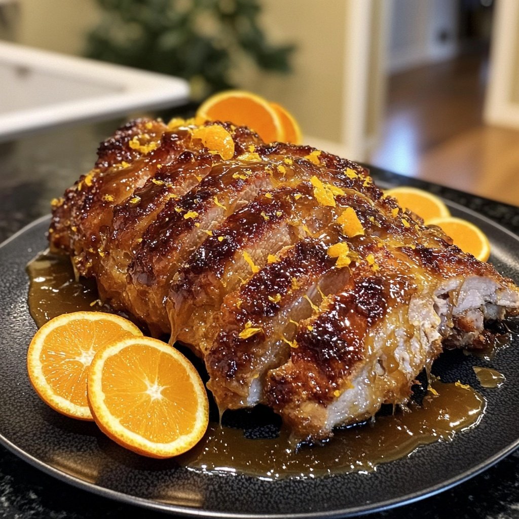 Knusprige Entenbrust mit Orangen-Glasur