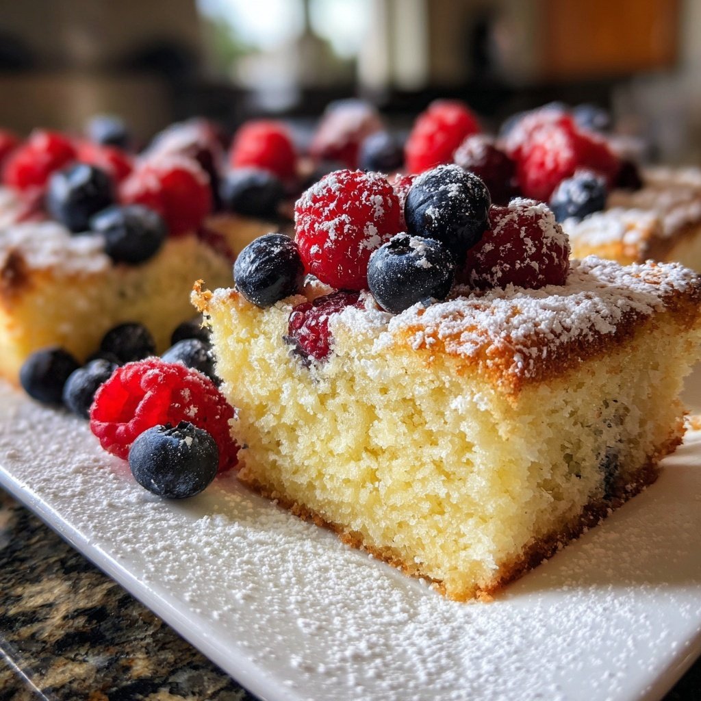 Vanille Schwamm Kuchen Beeren
