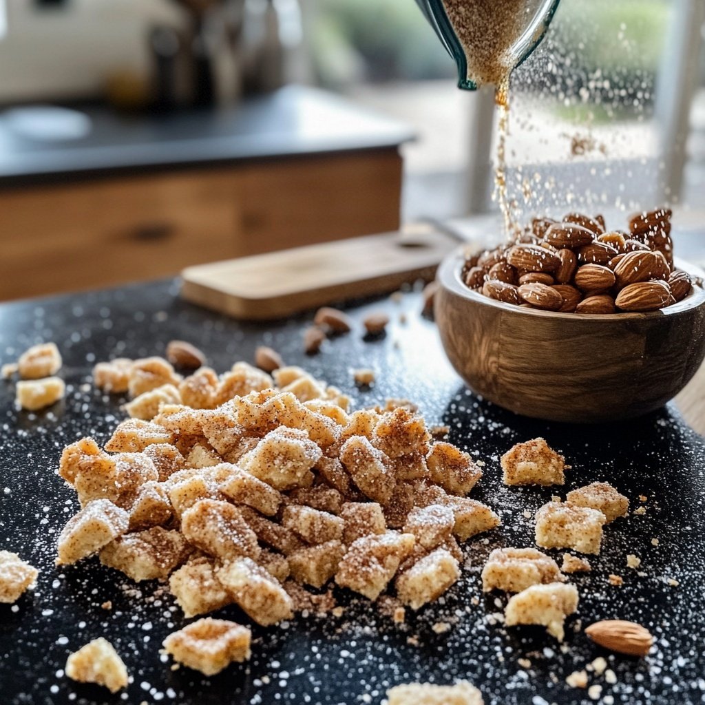 GEBRANNTE MANDELN MIT WENIG ZUCKER