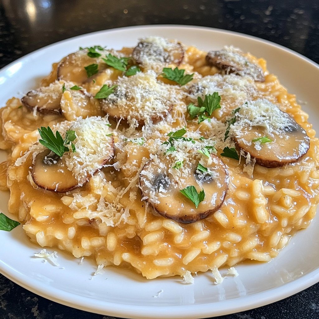 Ofenrisotto mit Pilzen und Parmesan