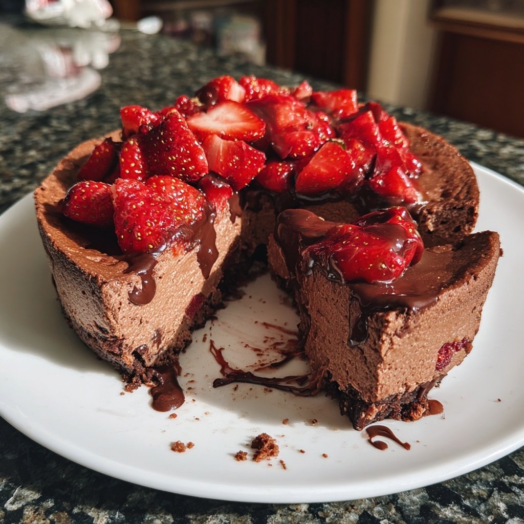 Galentine’s Schokostück Erdbeerkuchen
