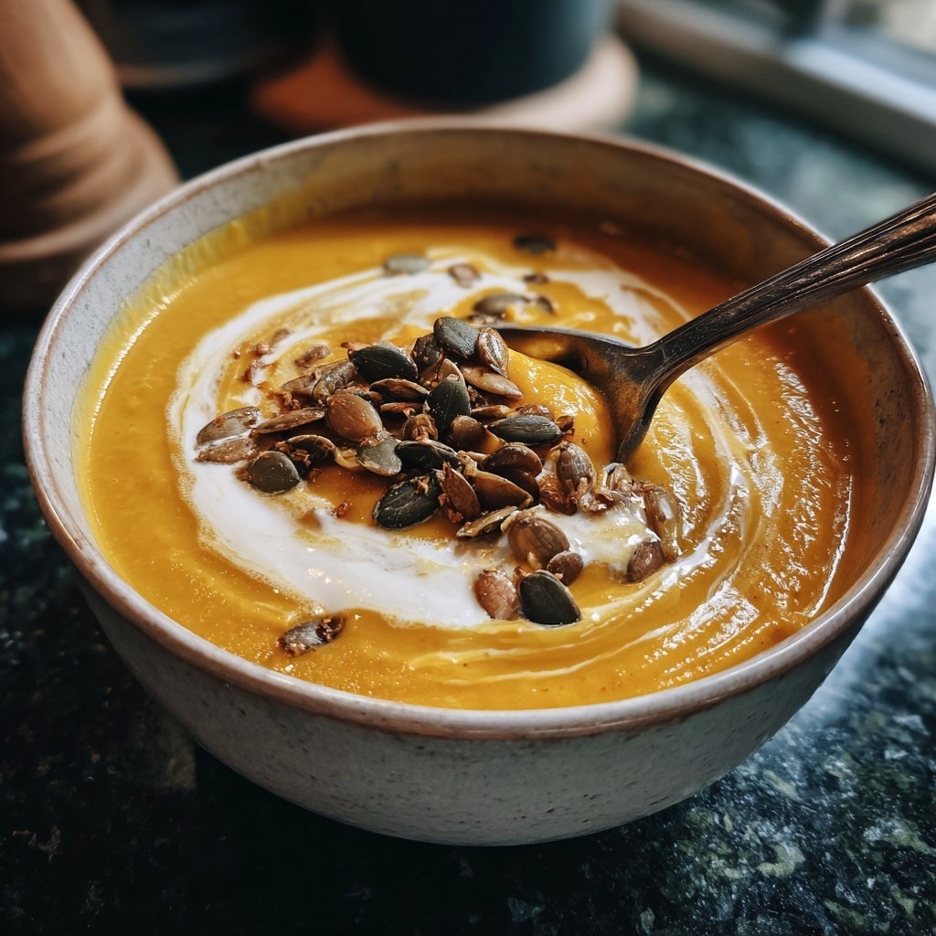 Herzhafte Butternut Kürbis Suppe