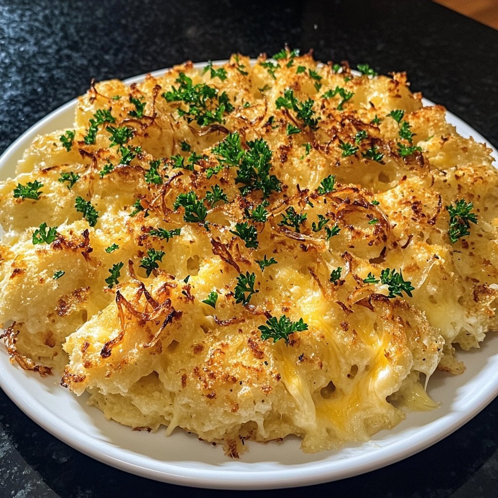 Überbackene Käsespätzle aus dem Ofen - extra handy