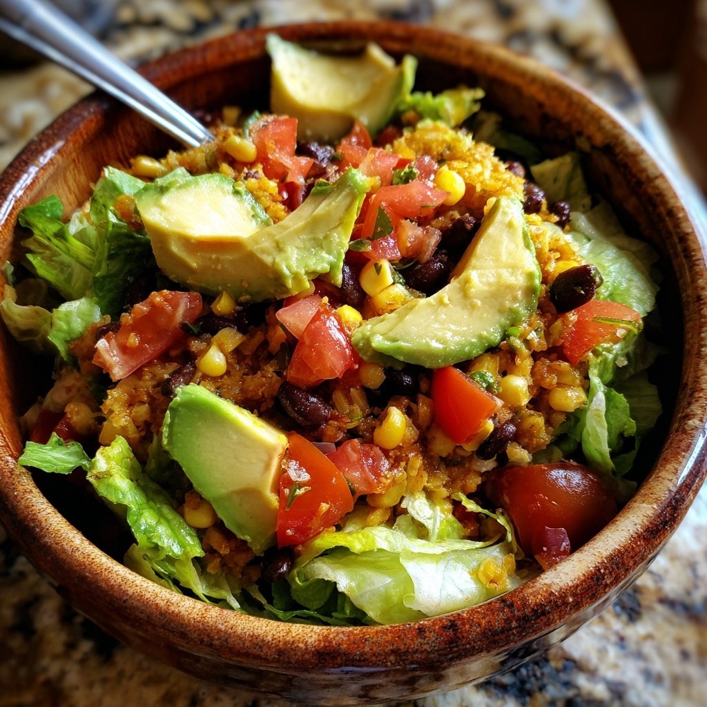 Gemüse Taco Salat Bowl