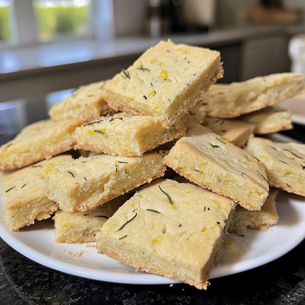 Meyer Zitronen Rosmarin Shortbread