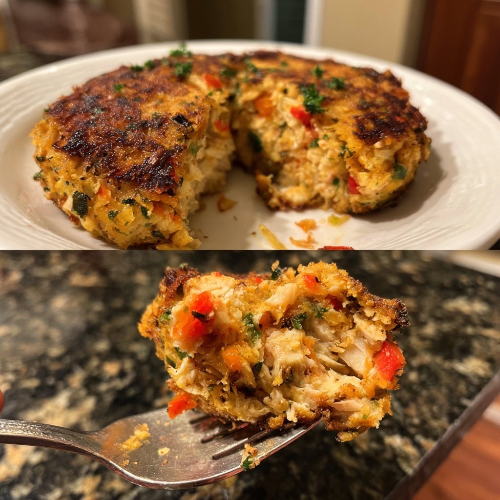 Knusprige Lachs- und Gemüsepatties