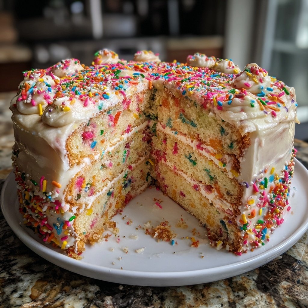 Galentine’s Konfetti Kuchen Überraschung