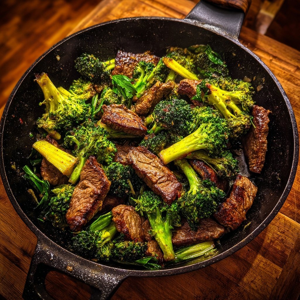 Rindfleisch Brokkoli Pfannengericht