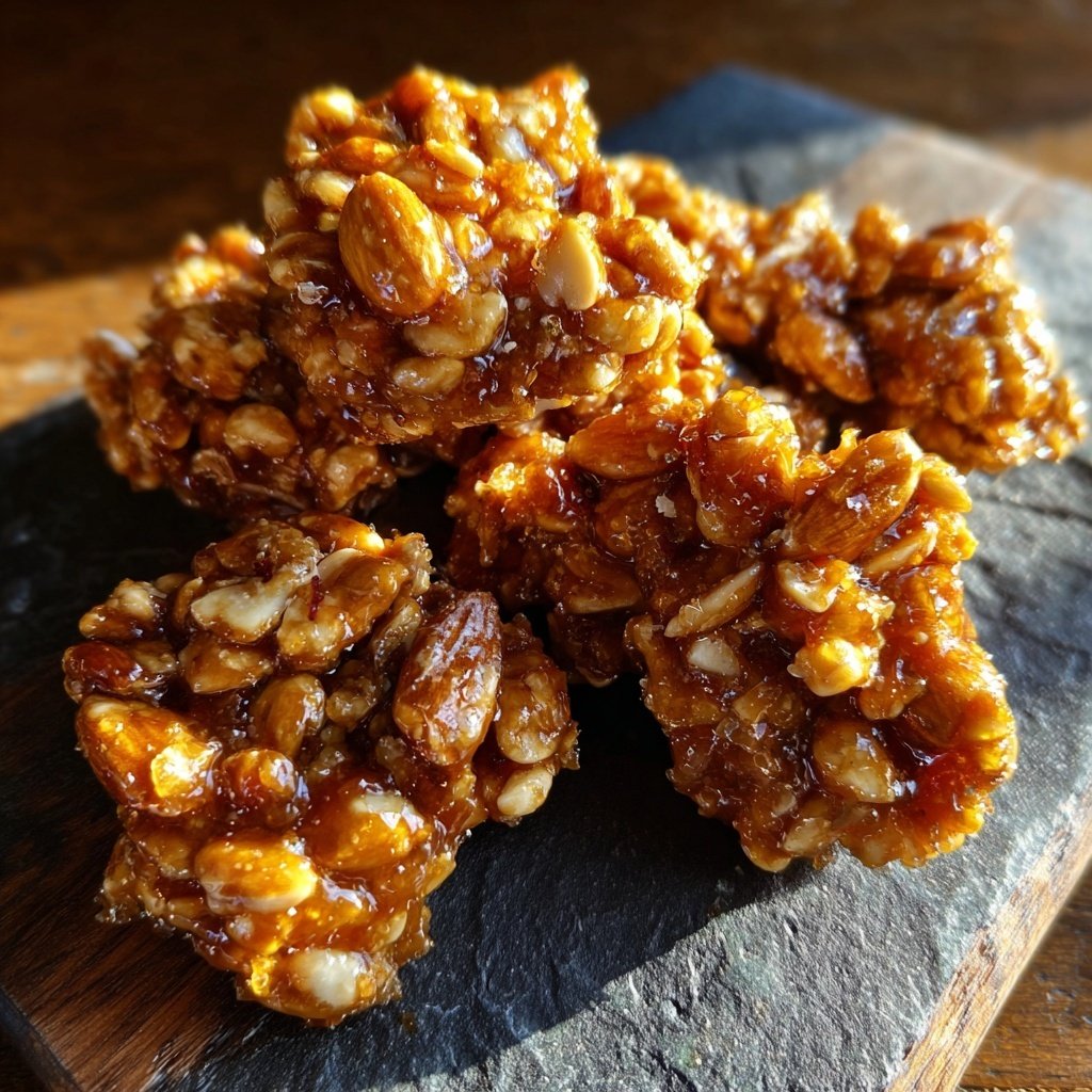 Gebrannte Mandeln mit Ahornsirup-Glasur