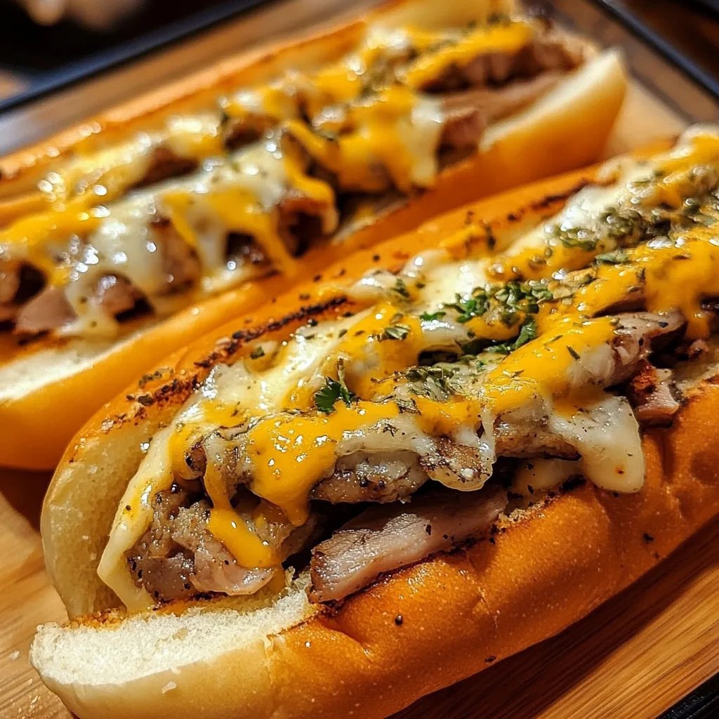 Hähnchen Cheesesteaks