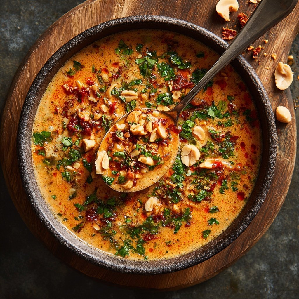 Kräftige Jamaikanische Erdnusssuppe