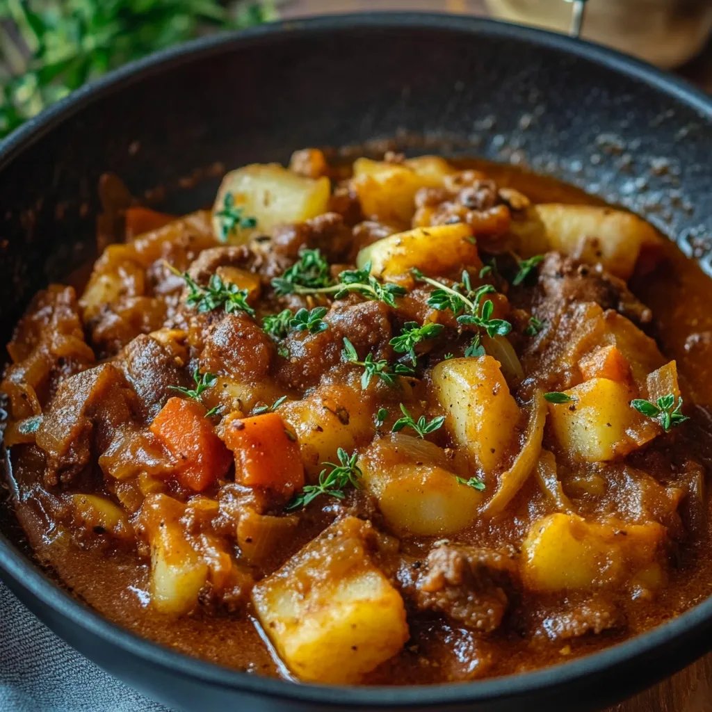 Pilzgulasch mit Kartoffelpüree