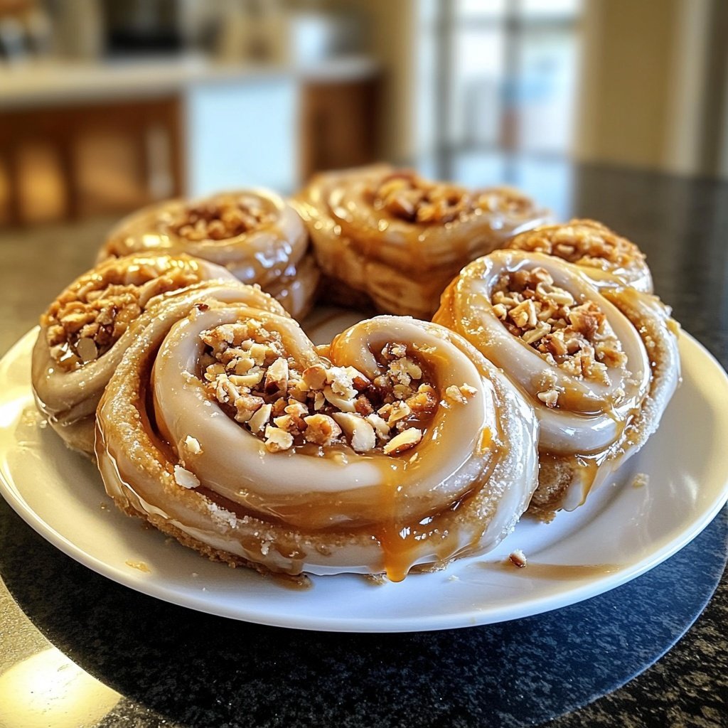 Karamell Nougat Schnecken