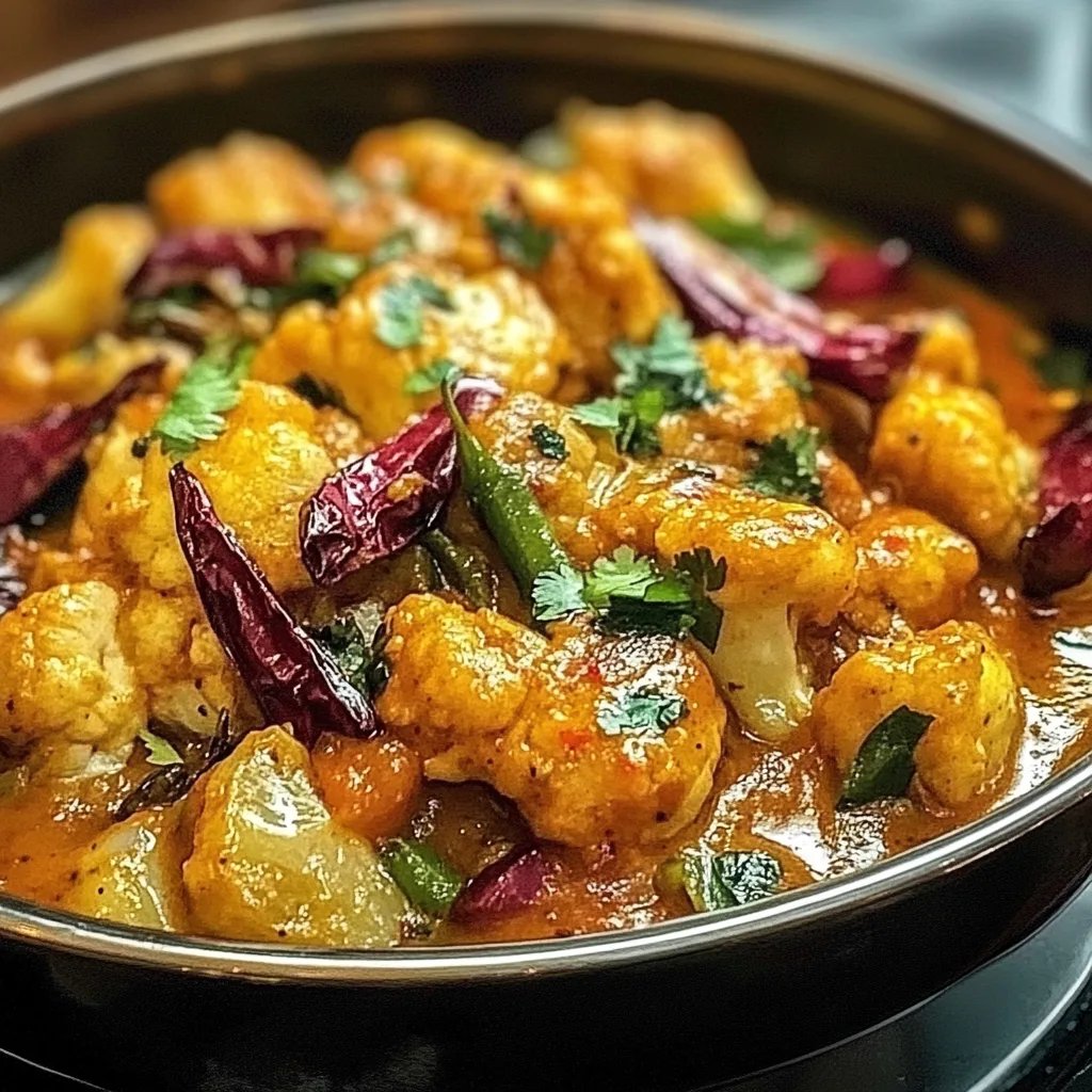 Gebratener Blumenkohl mit Honig-Curry