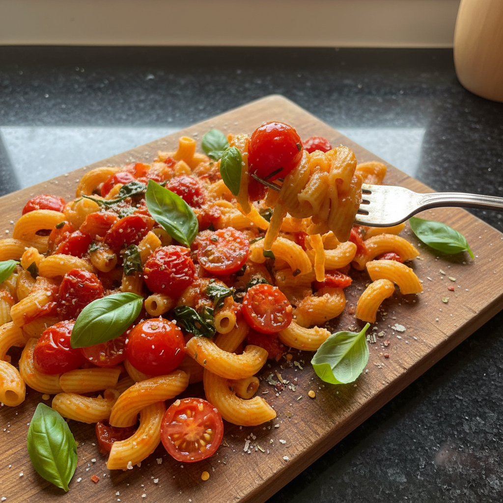 Tomaten Basilikum Pasta für Verliebte
