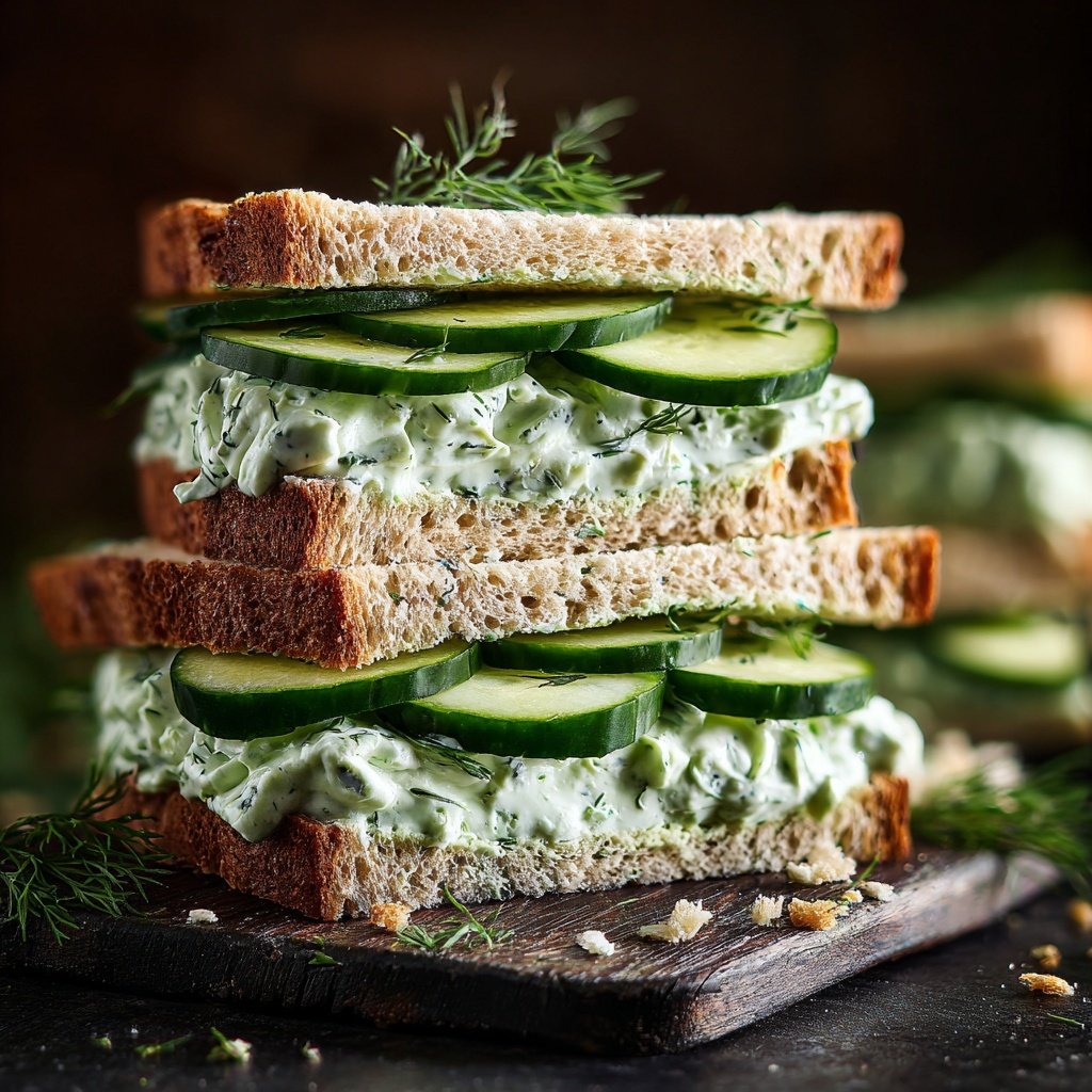 Schnelle und einfache Gurkensandwiches