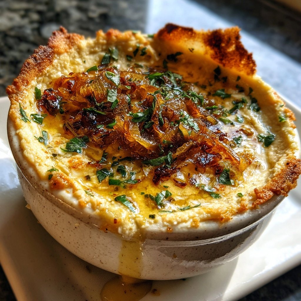 Karamellisierte Zwiebel Dip Frischkäse