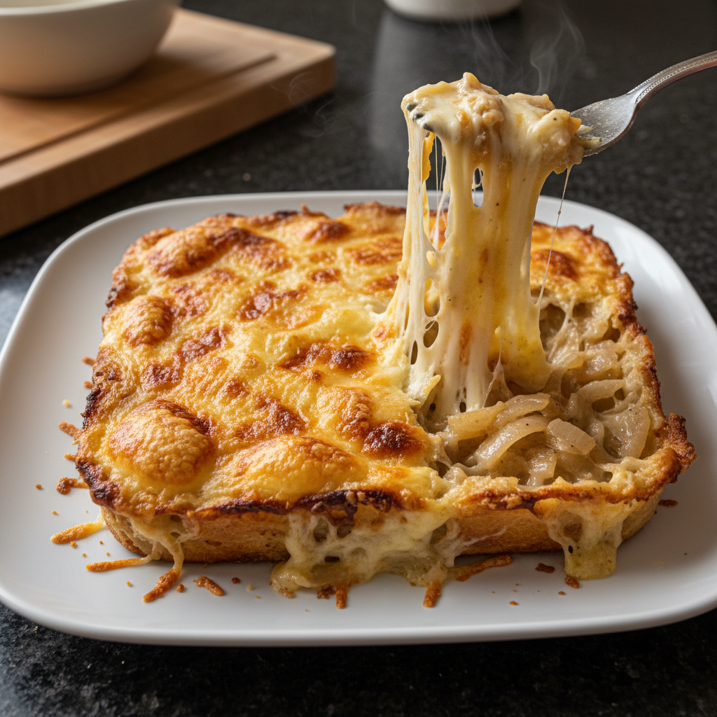 Karamellisierter Zwiebel Gratin