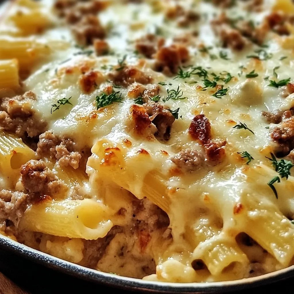 Griechischer Nudel-Auflauf mit Feta und Hackfleisch