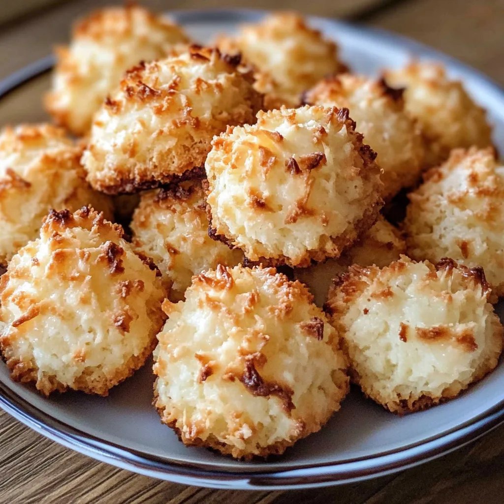 Einfache vegane Kokosmakronen