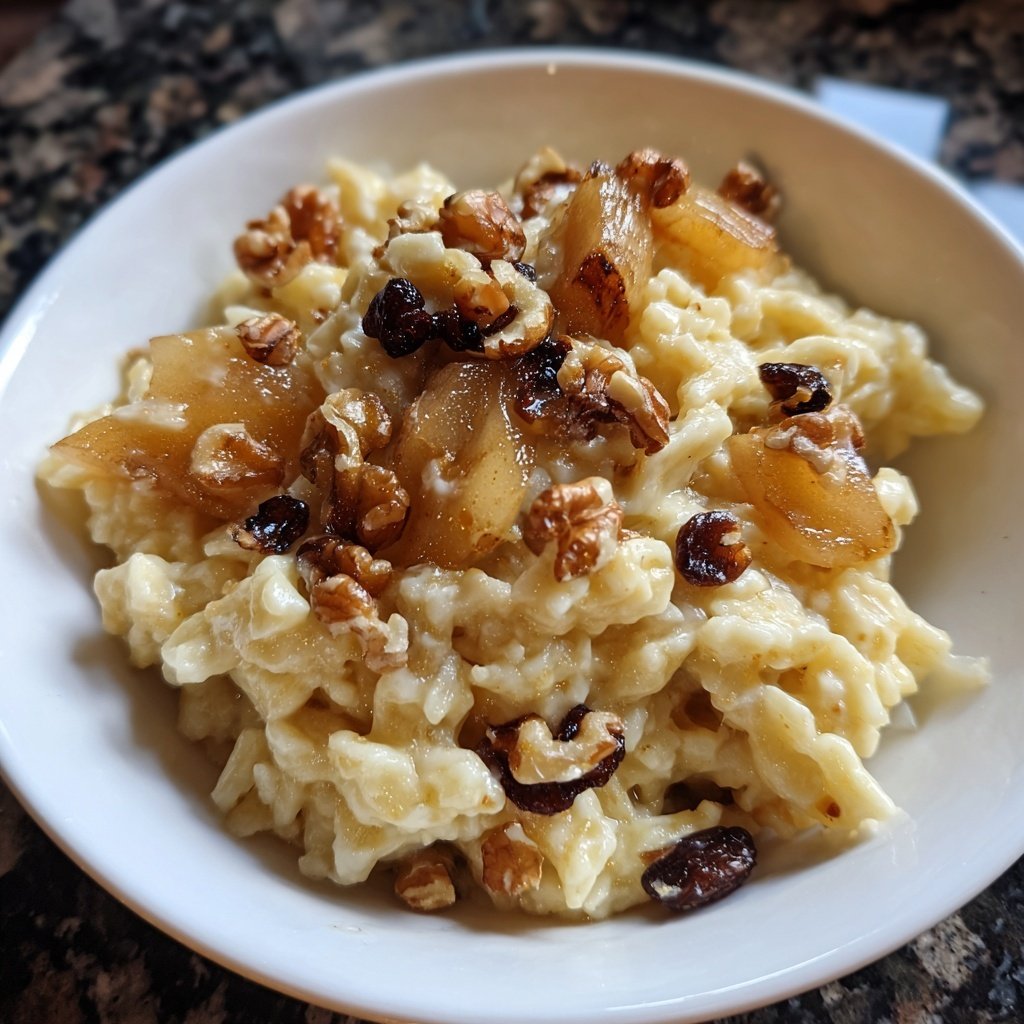 Käsespätzle mit Birnen und Walnüssen