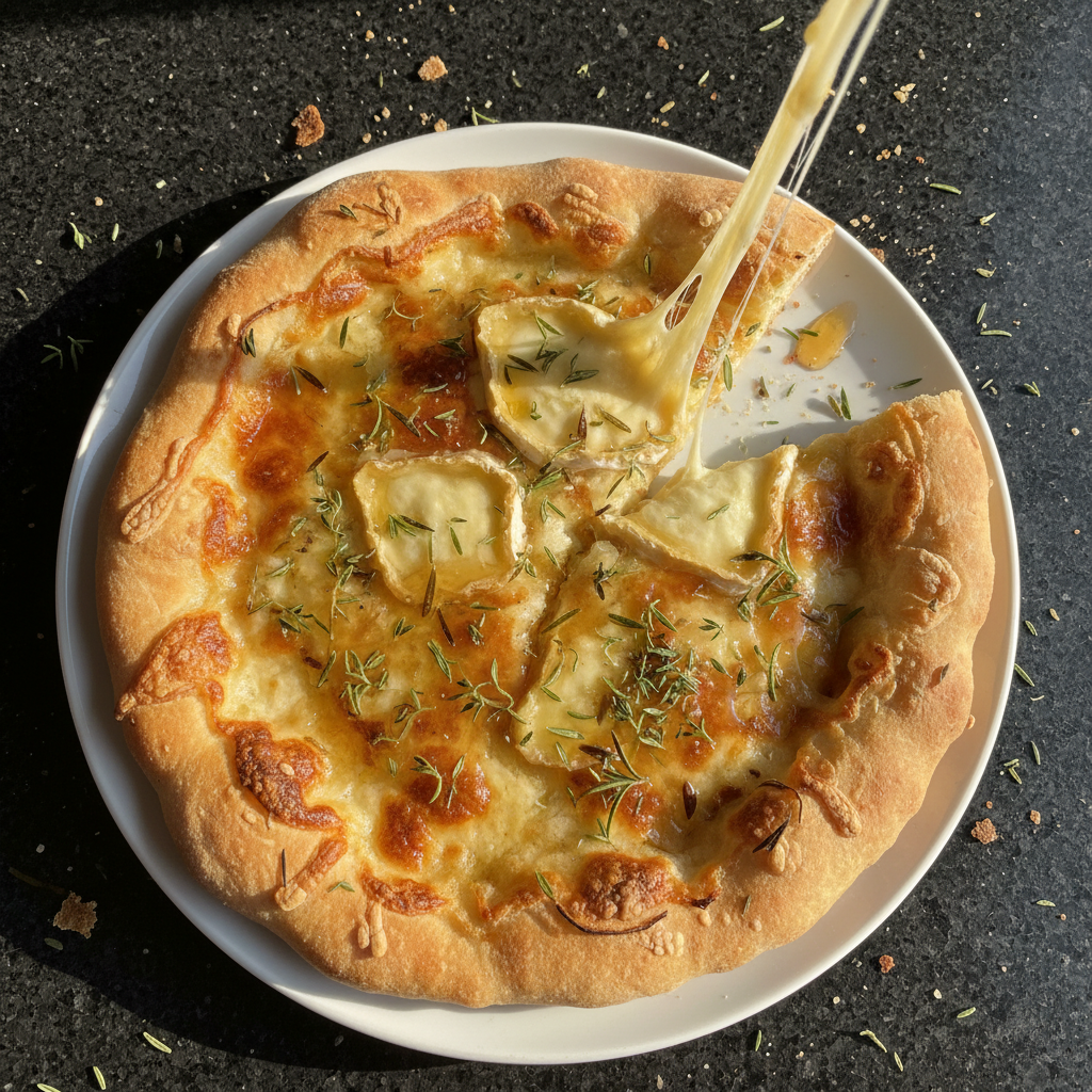 Karamellisierte Zwiebel und Ziegenkäse Fladenbrot