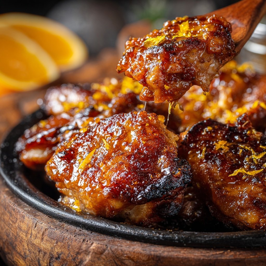 Honig-Orangen-Ofenhähnchen