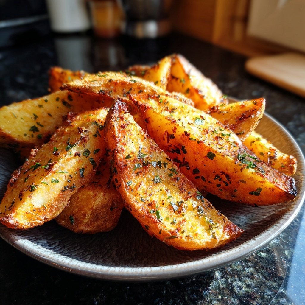 Knusprige Süßkartoffelwedges im Airfryer